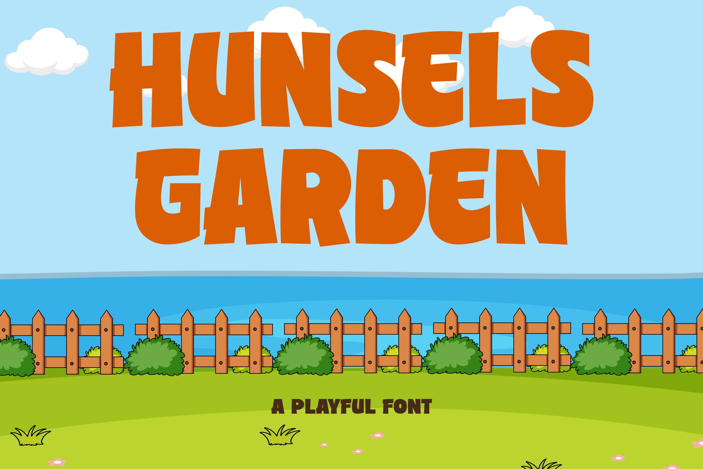 Przykład czcionki Hunsels Garden