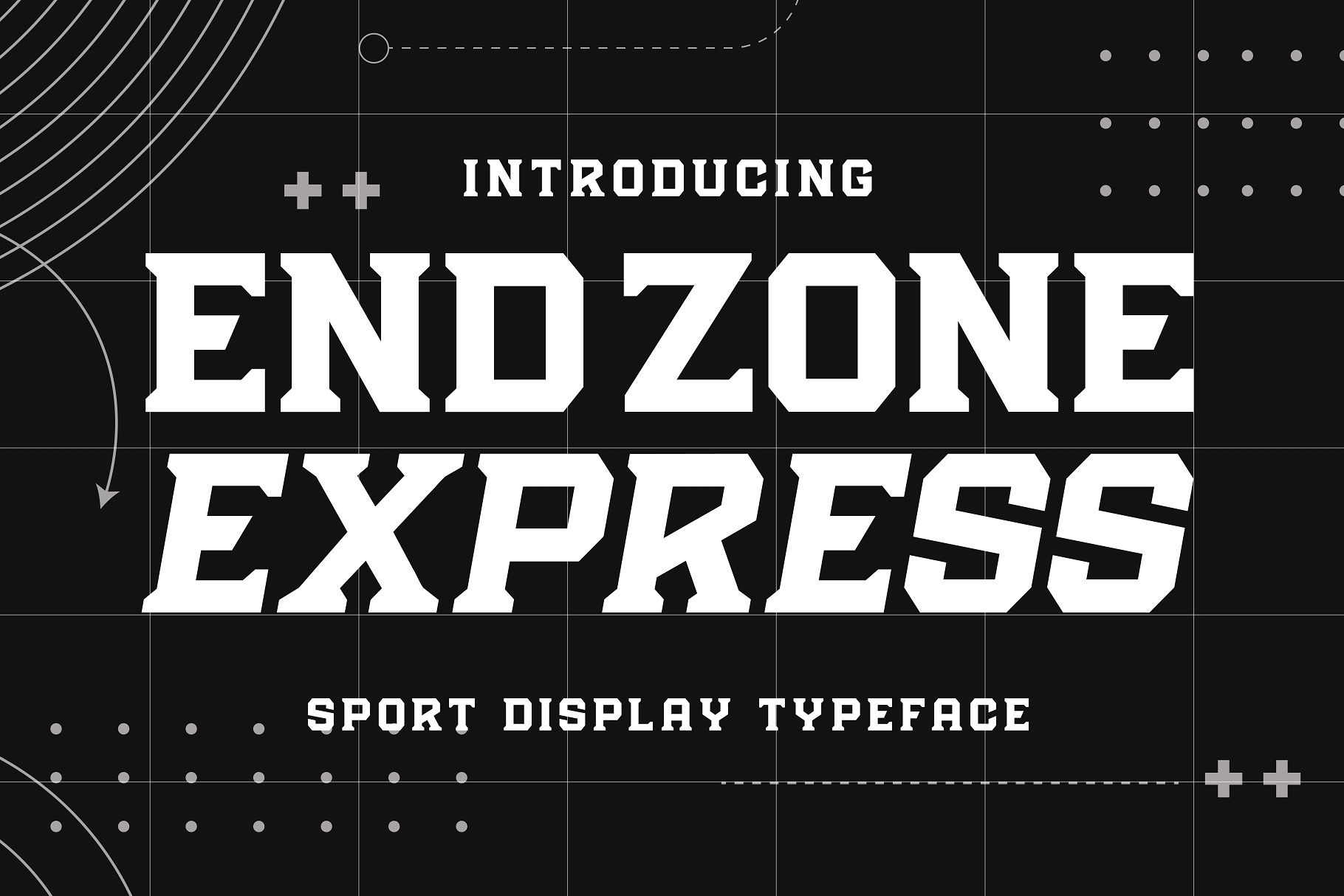 Przykład czcionki Endzone Express