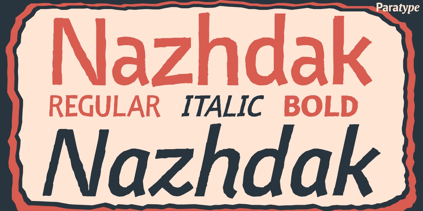 Przykład czcionki Nazhdak Italic