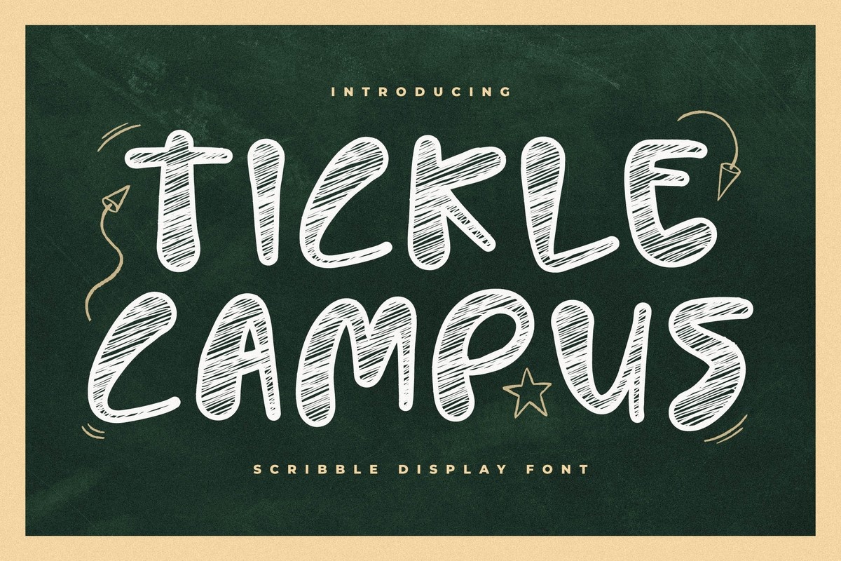 Przykład czcionki Tickle Campus Regular