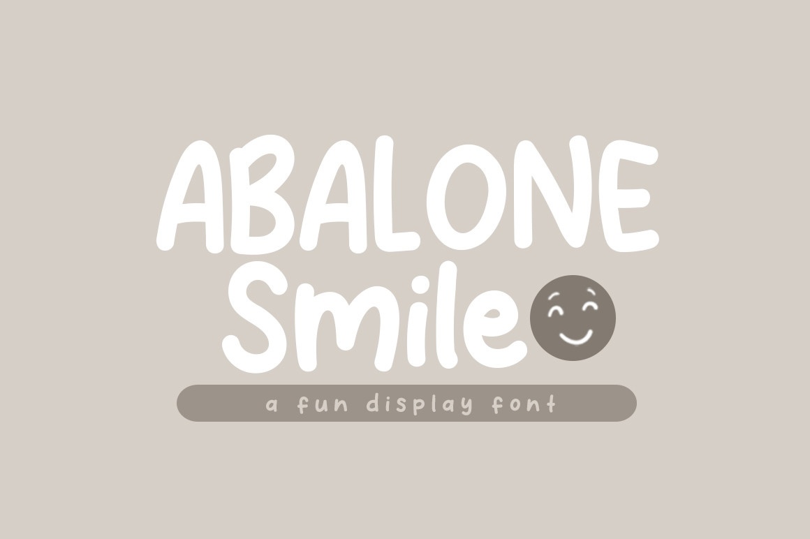 Przykład czcionki Abalone Smile