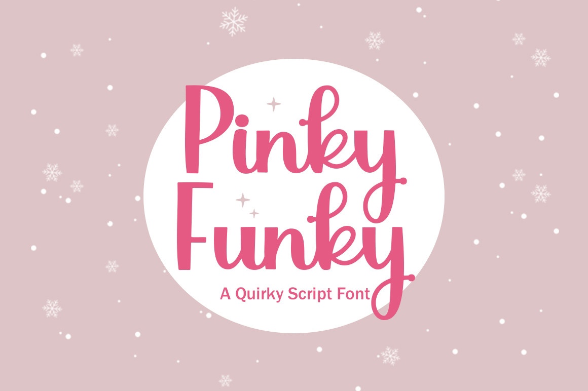 Przykład czcionki Pinky Funky