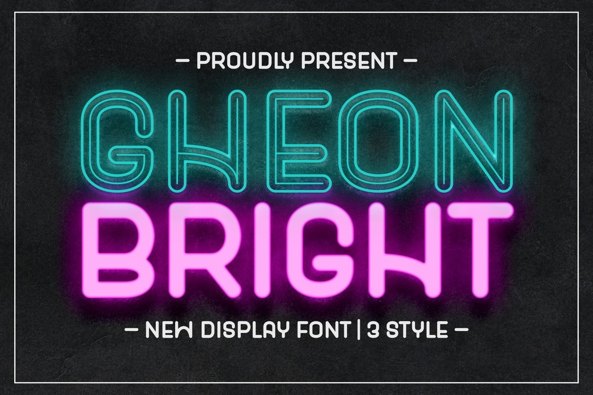 Przykład czcionki Gheon Bright Regular
