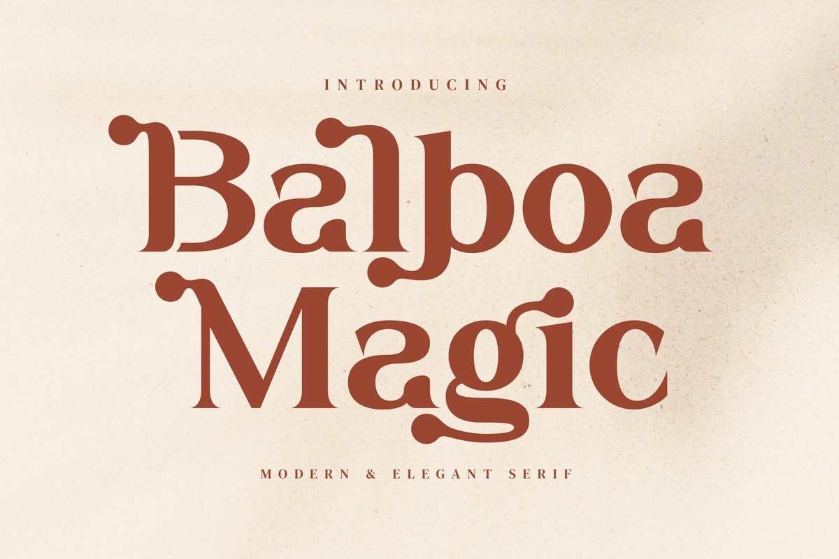 Przykład czcionki Balboa Magic