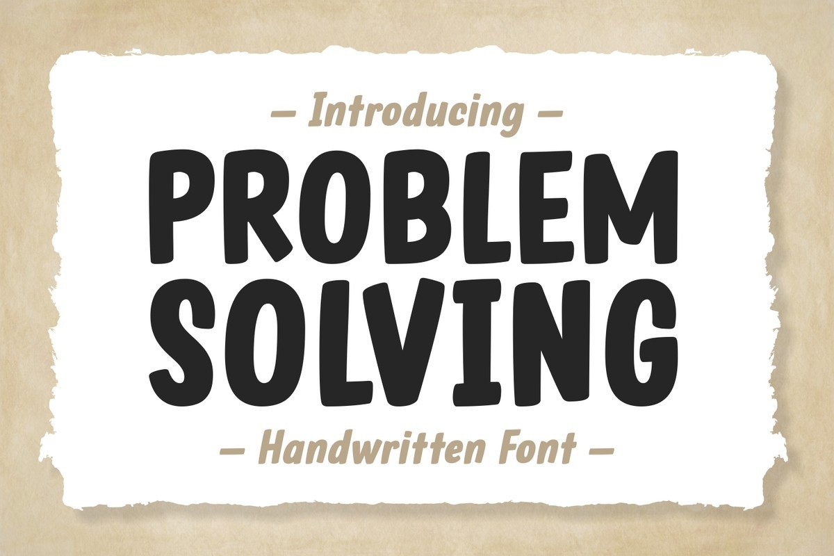 Przykład czcionki Problem Solving Italic