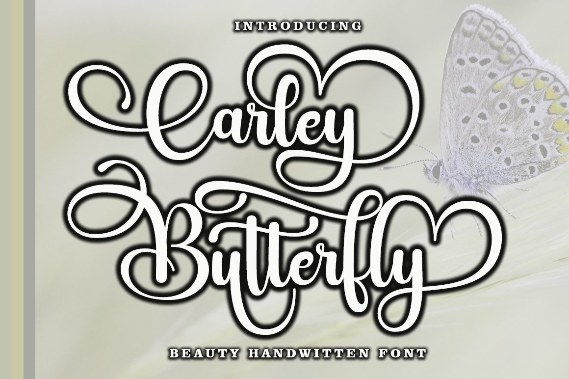 Przykład czcionki Carley Butterfly