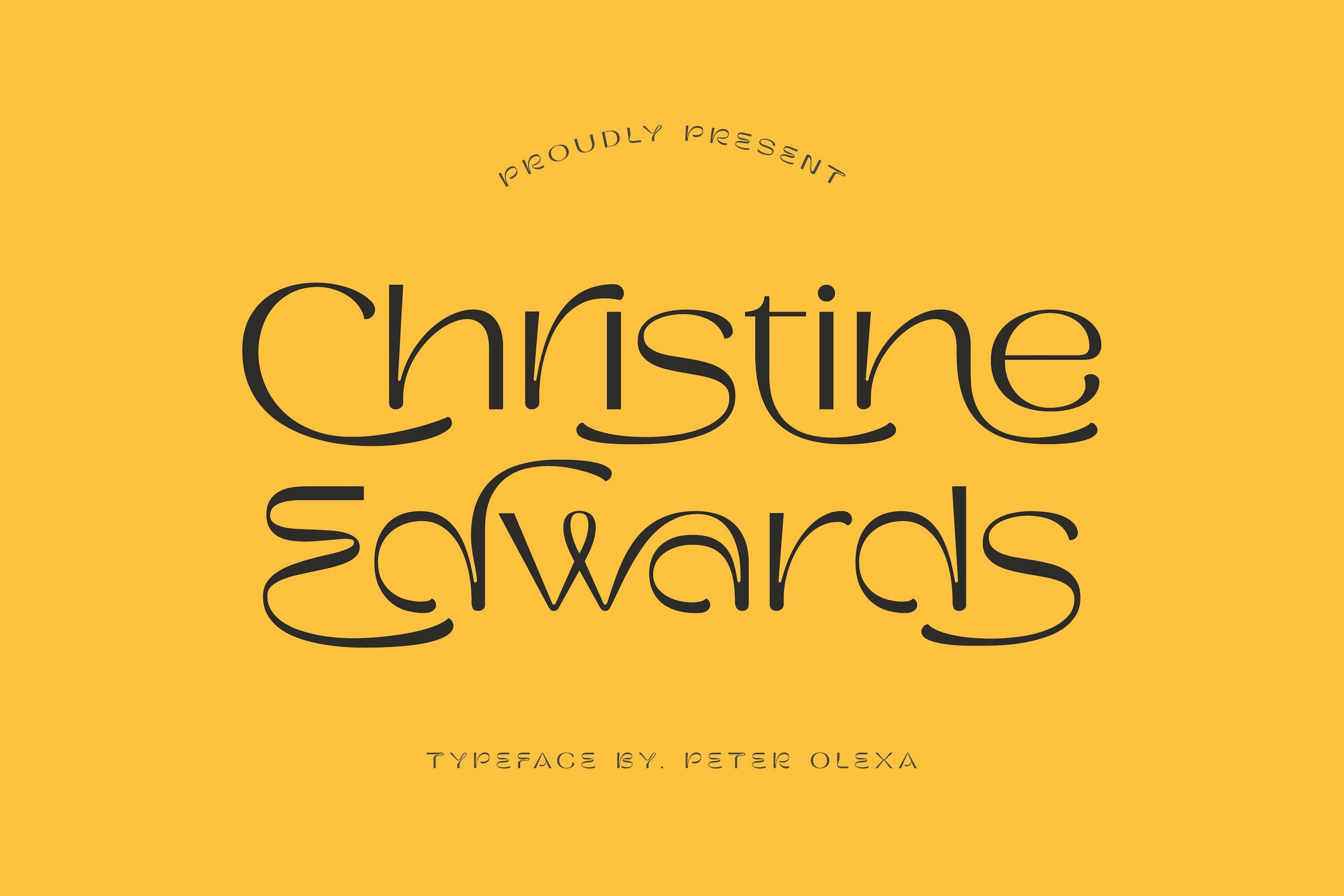 Przykład czcionki Christine Edwards