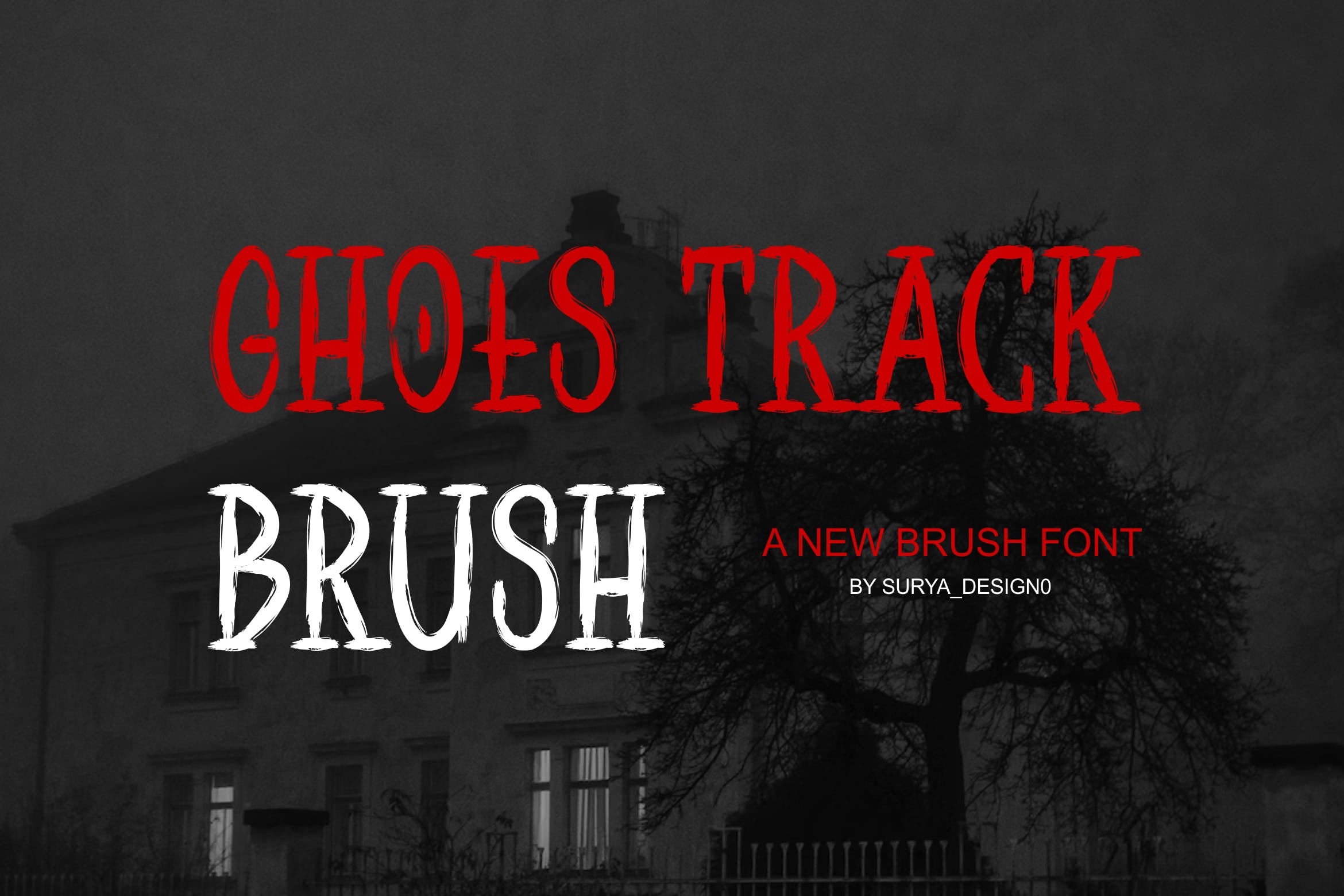 Przykład czcionki Ghoes Track Brush
