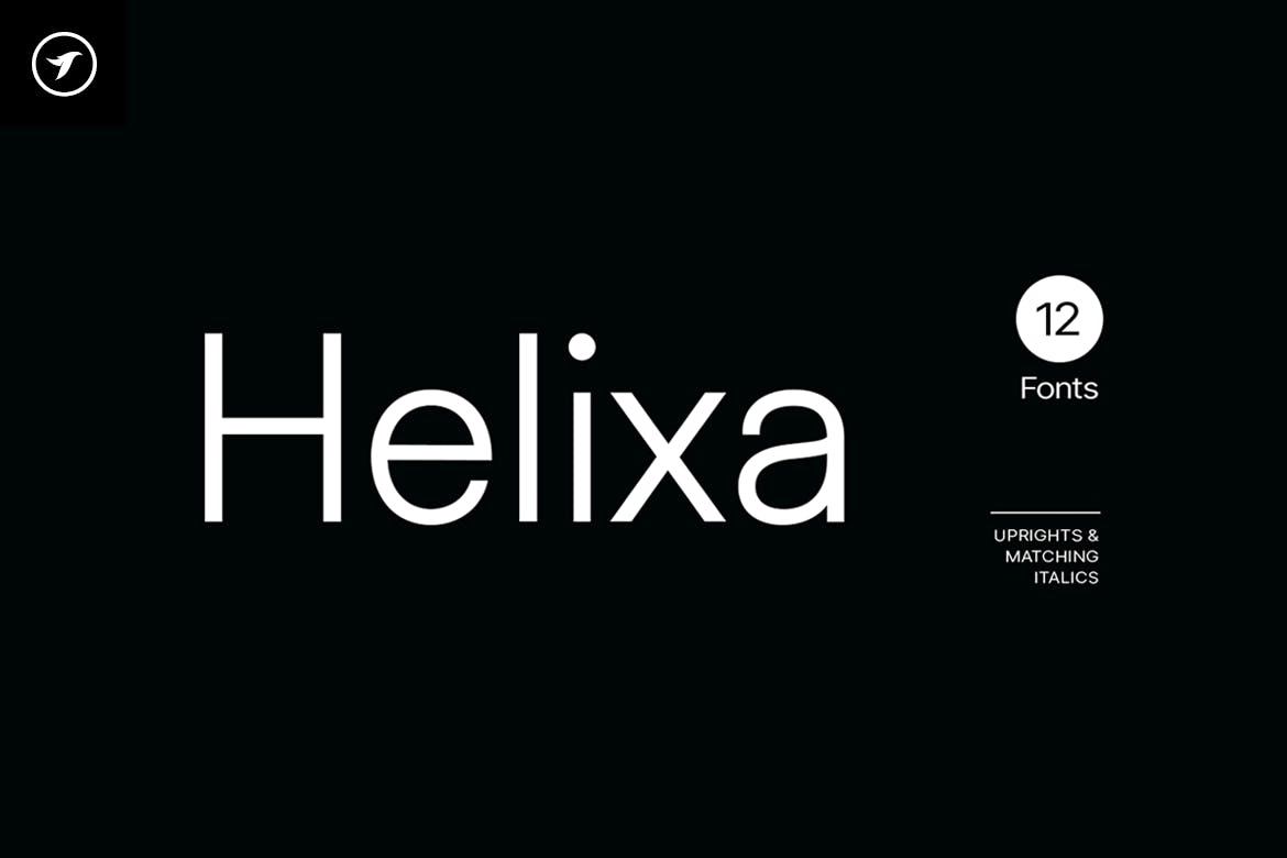 Przykład czcionki Helixa Regular