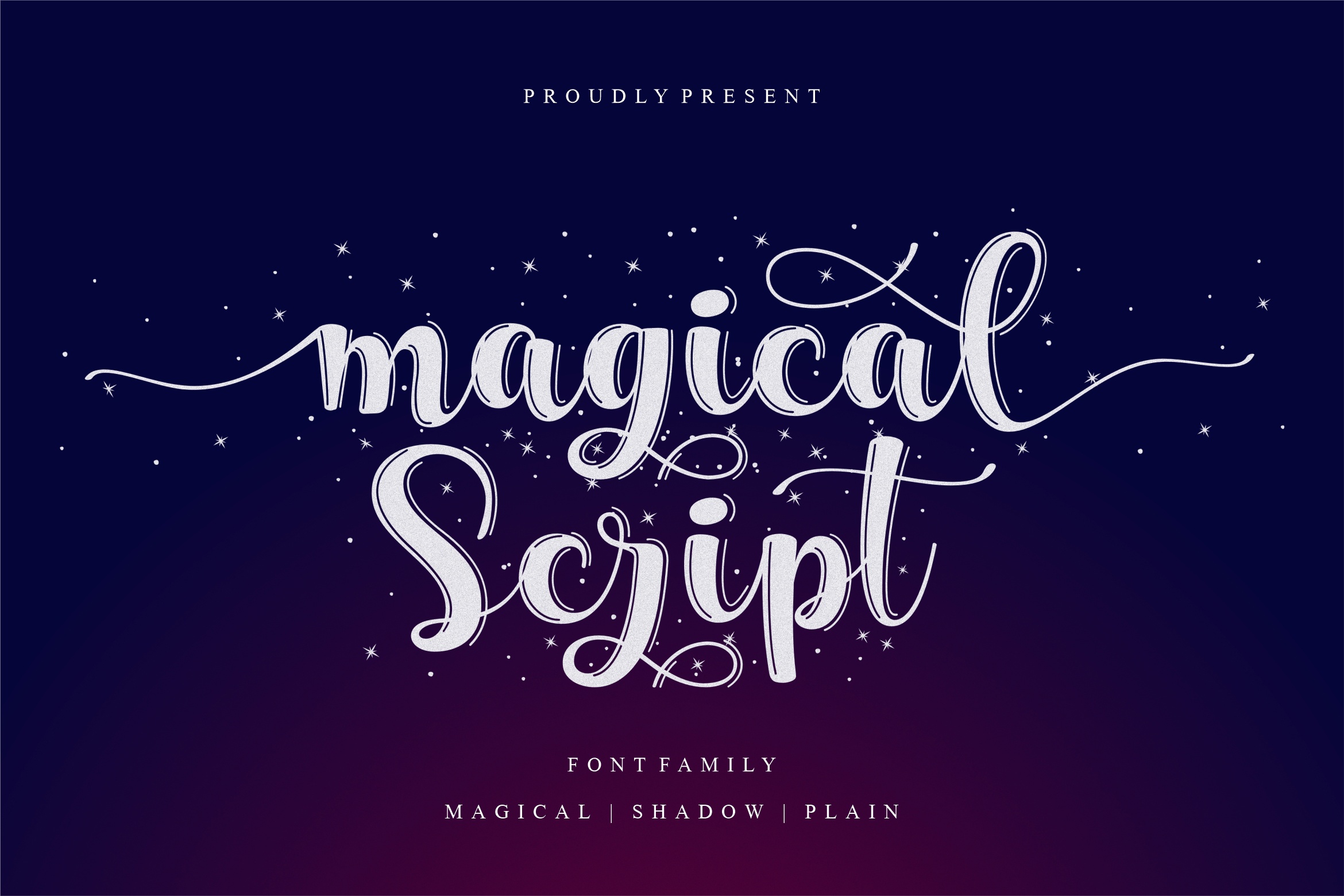 Przykład czcionki Magical Script