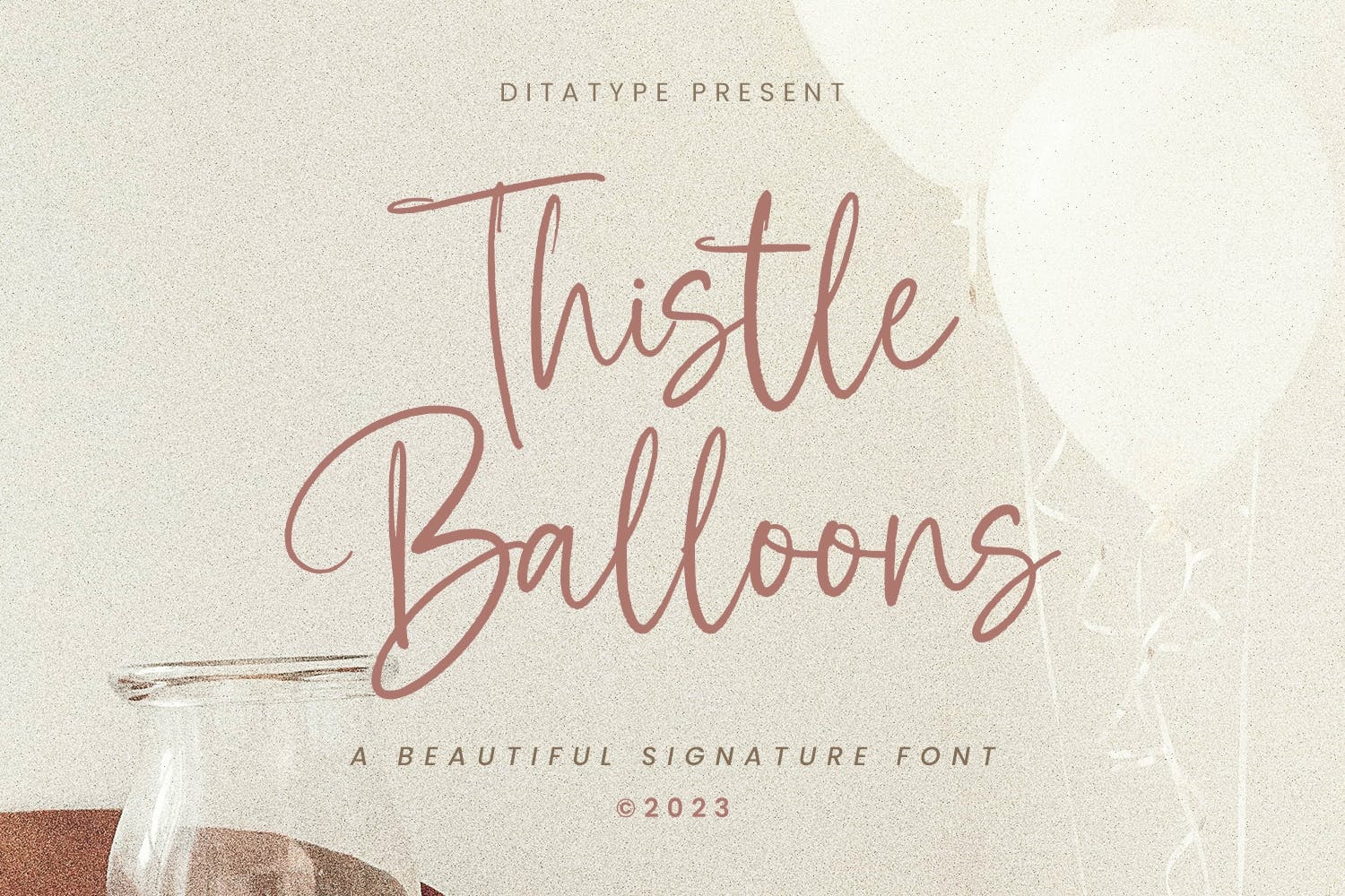 Przykład czcionki Thistle Balloons