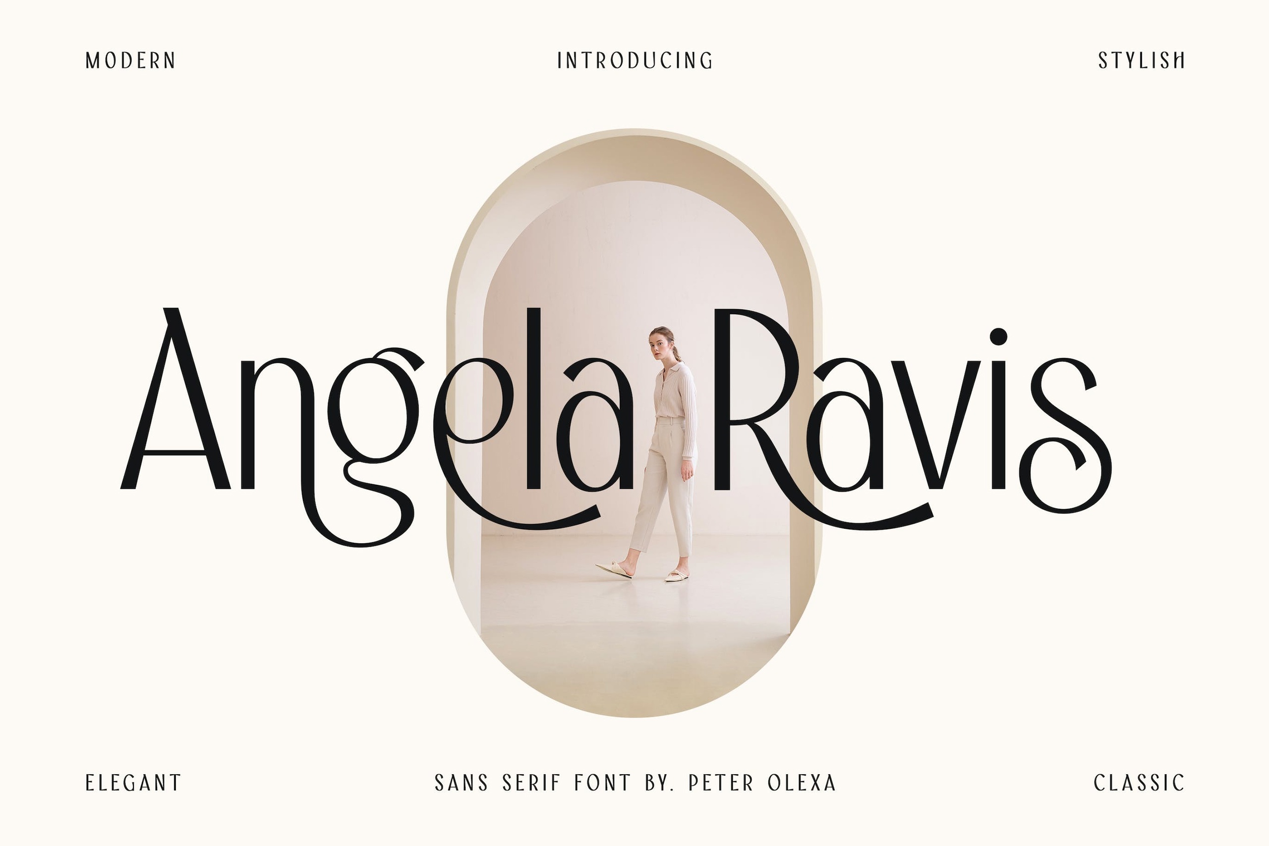 Przykład czcionki Angela Ravis