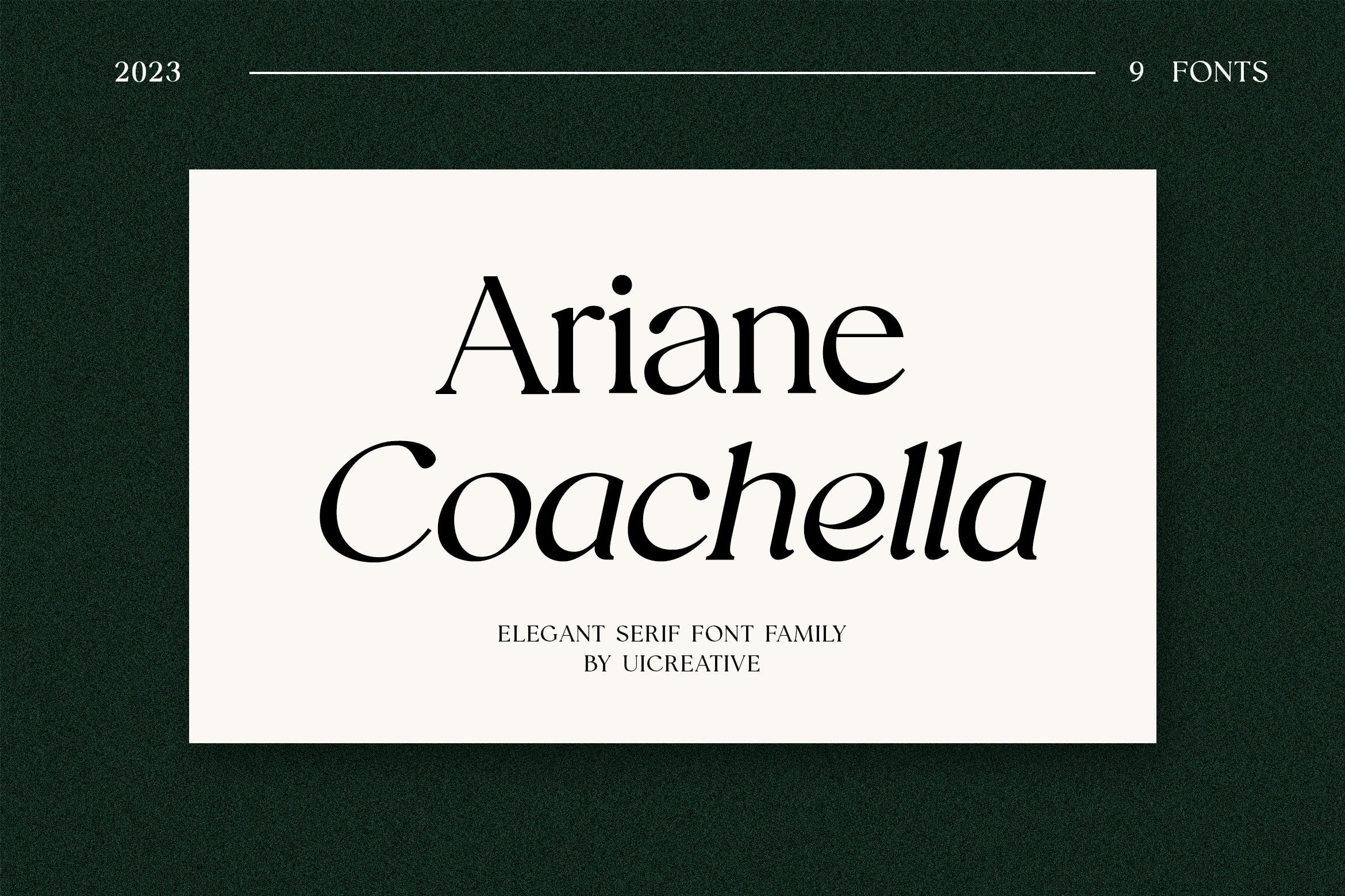 Przykład czcionki Ariane Coachella Ext Bd Ita 