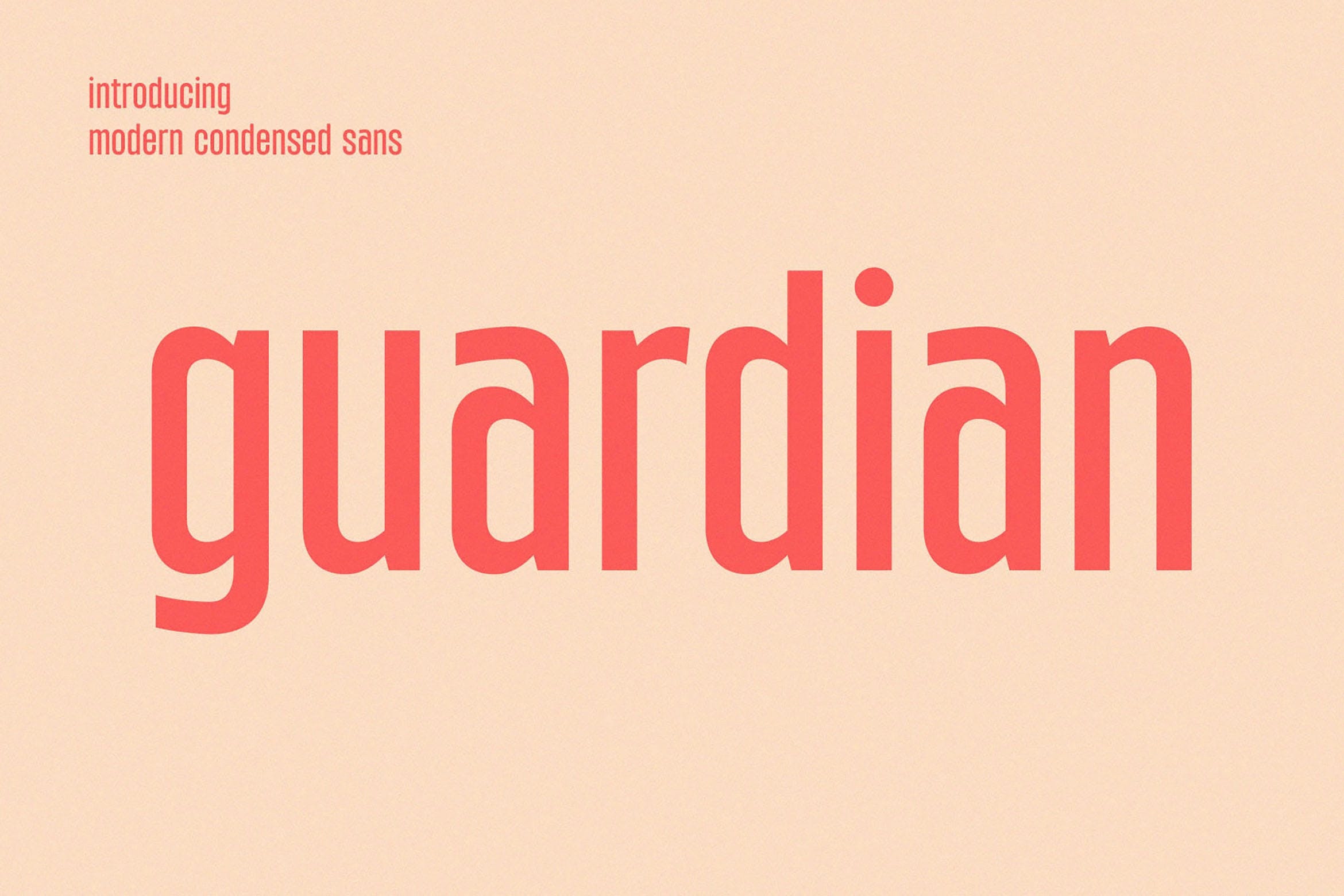 Przykład czcionki Guardian Regular