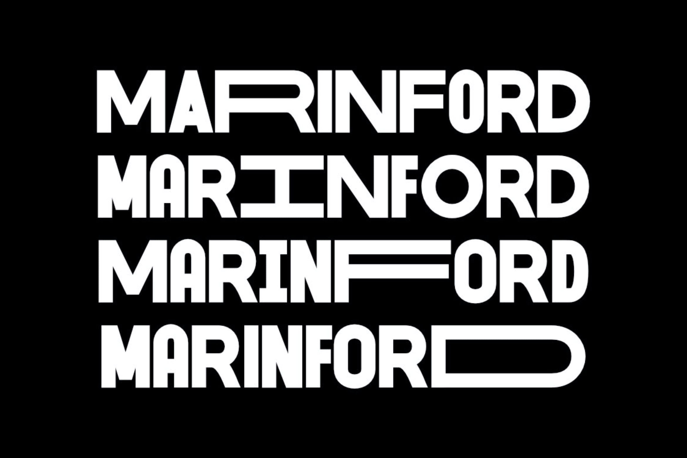 Przykład czcionki Marinford Regular