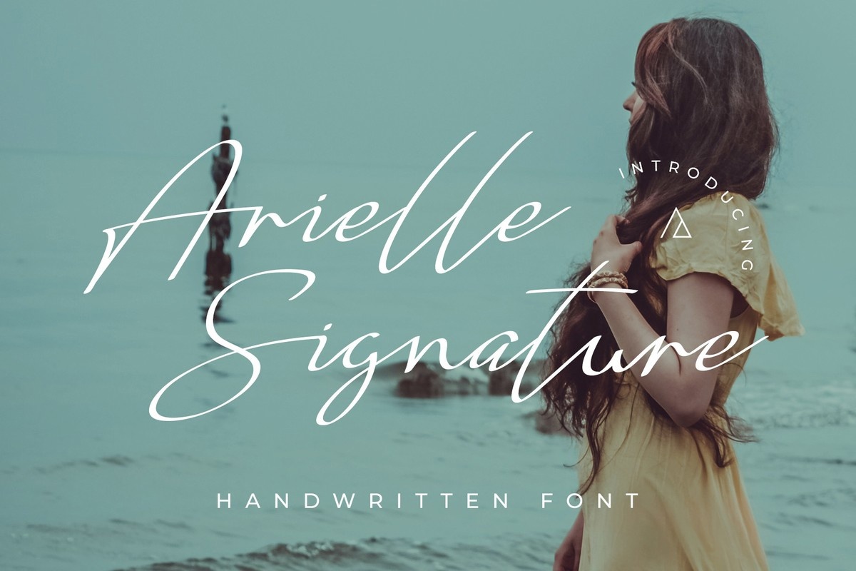Przykład czcionki Arielle Signature Regular