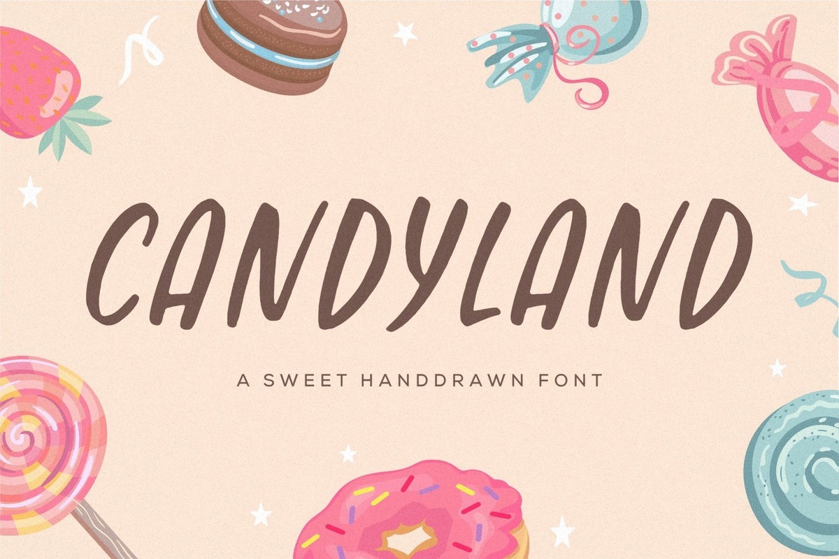 Przykład czcionki Candyland Regular