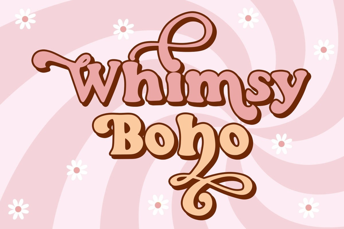 Przykład czcionki Whimsy Boho