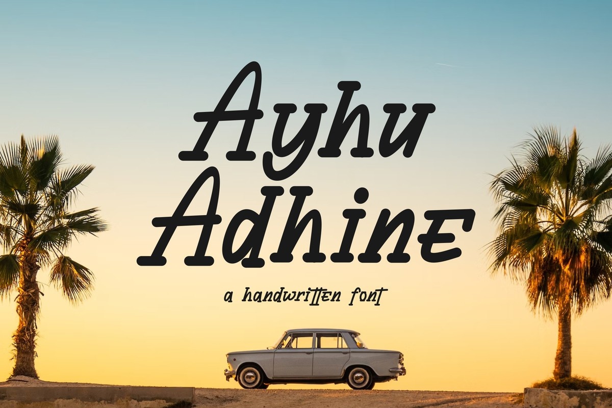Przykład czcionki Ayhu Adhine