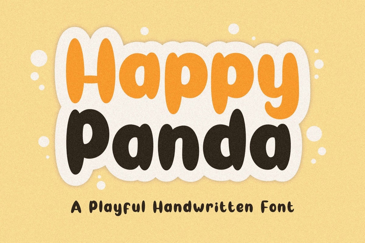 Przykład czcionki Happy Panda Regular