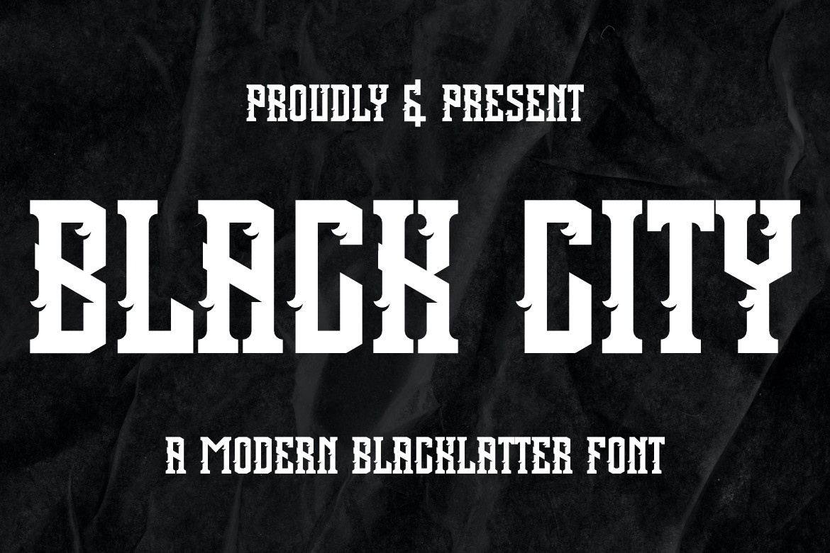 Przykład czcionki Black City