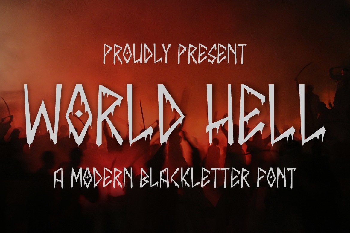 Przykład czcionki World Hell HELL Regular