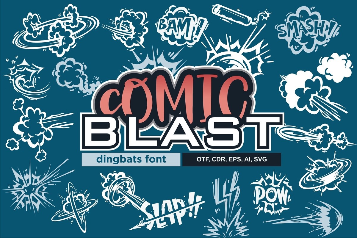 Przykład czcionki Comic Blast Regular