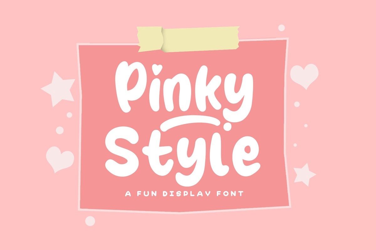 Przykład czcionki Pinky Style