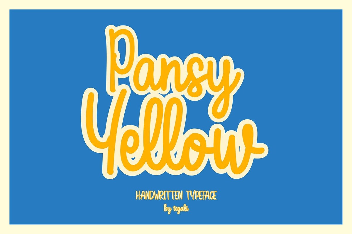 Przykład czcionki Pansy Yellow Regular