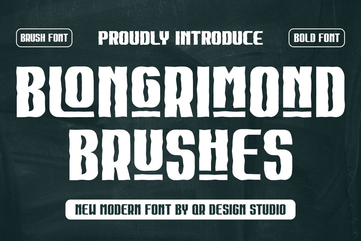 Przykład czcionki Blongrimond Brushes Regular