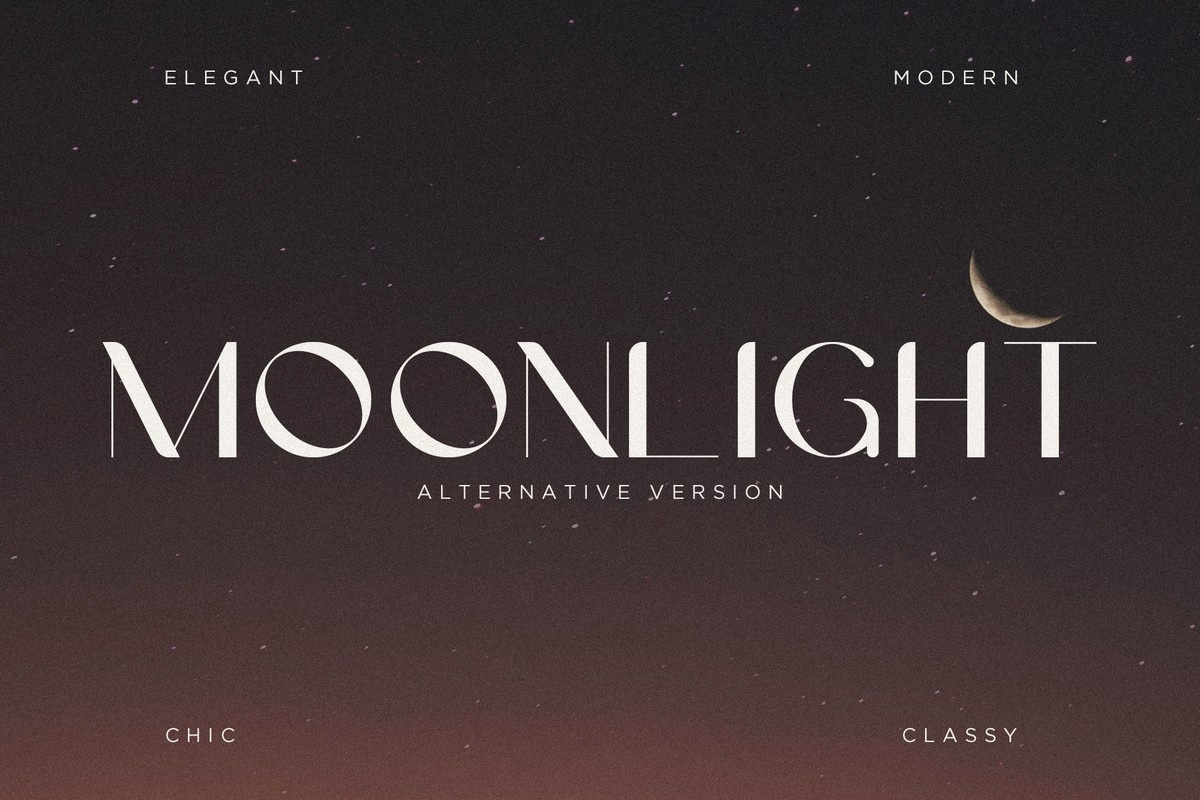 Przykład czcionki Moonlight Alternative