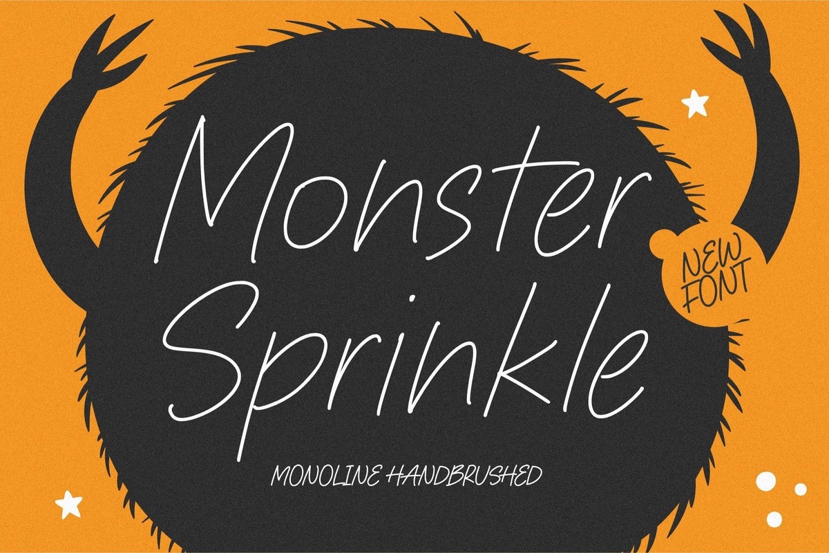 Przykład czcionki Monster Sprinkle
