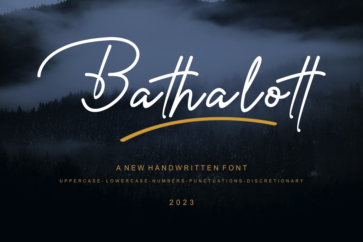 Przykład czcionki Bathalott