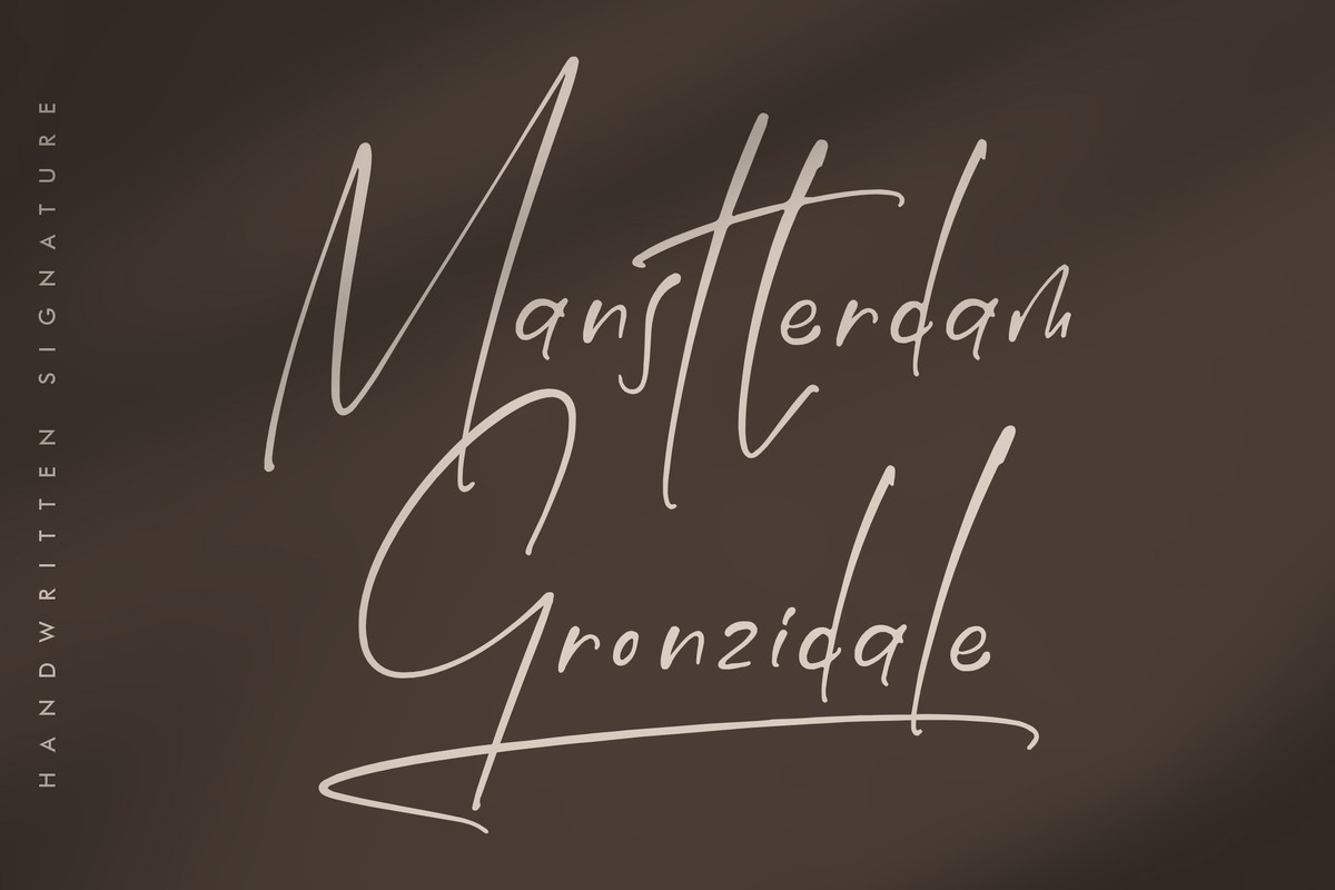 Przykład czcionki Manstterdam Gronzidale