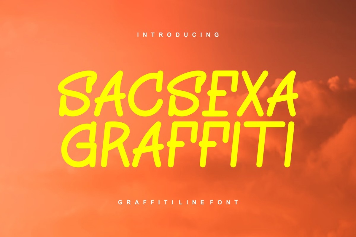 Przykład czcionki Sacsexa Graffiti