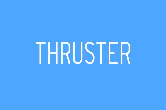 Przykład czcionki Thruster Regular