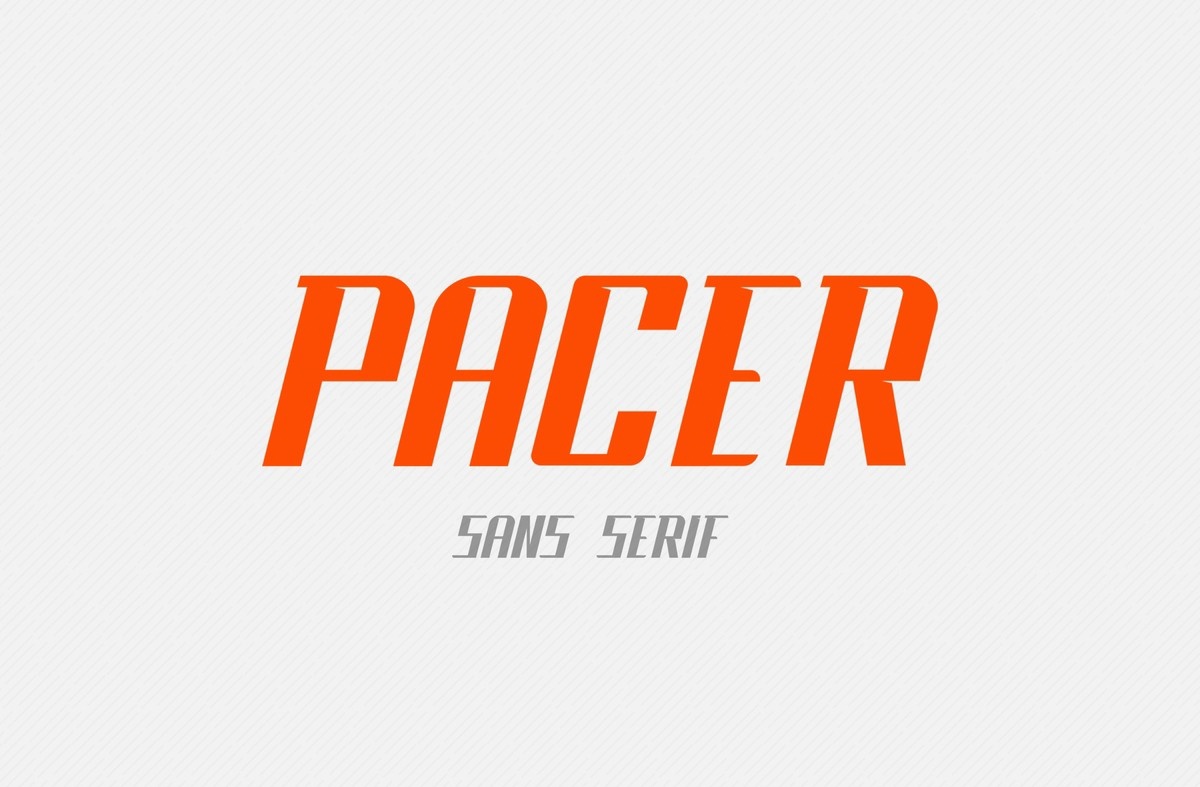 Przykład czcionki Pacer