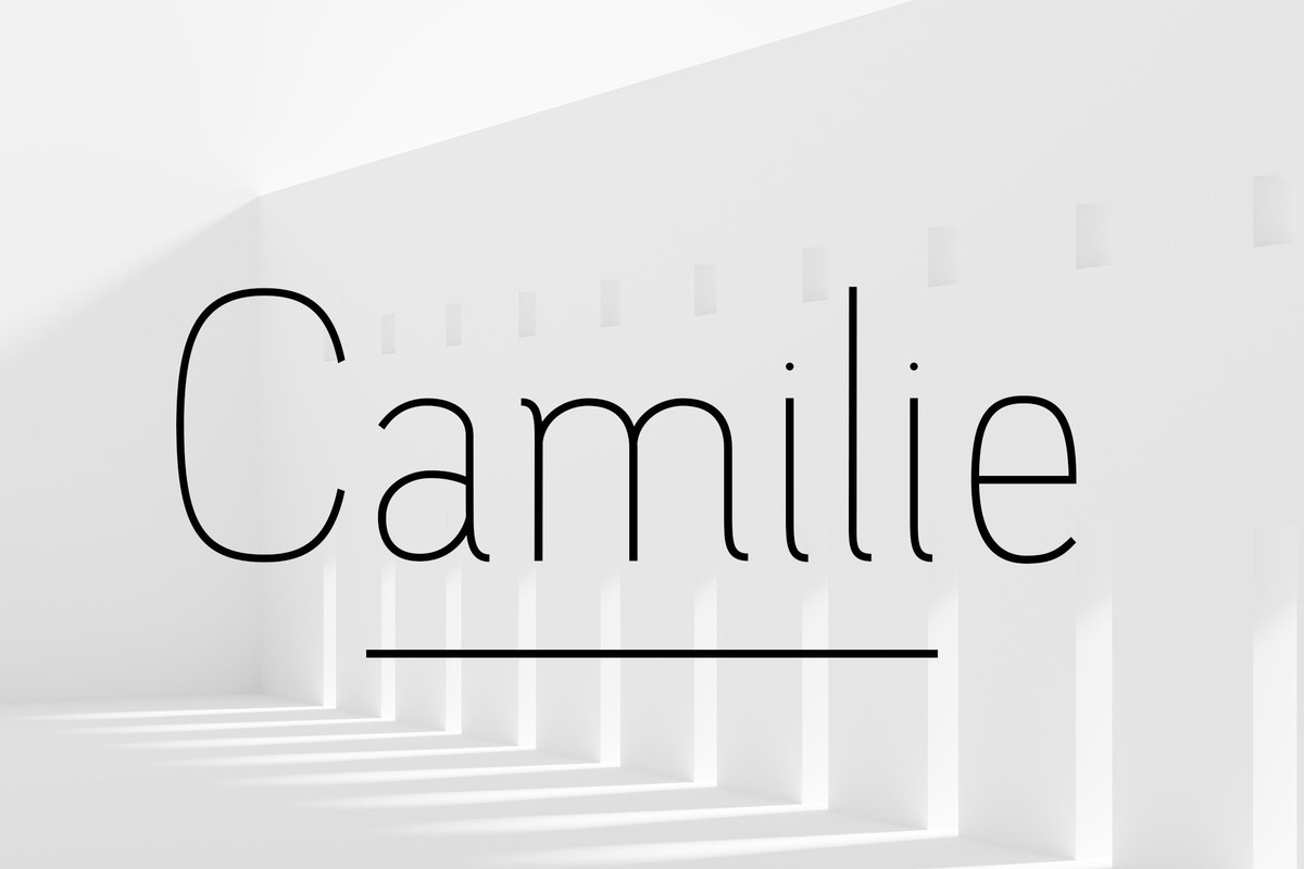 Przykład czcionki Camilie Semi Bold