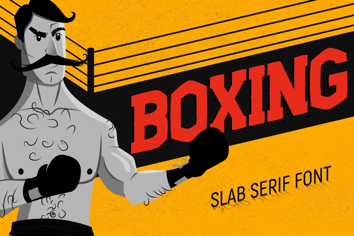 Przykład czcionki Boxing Regular