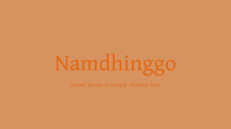Przykład czcionki Namdhinggo Medium