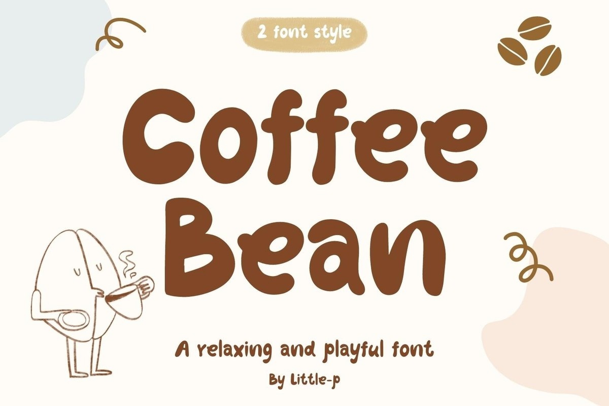 Przykład czcionki Coffee Bean Decor
