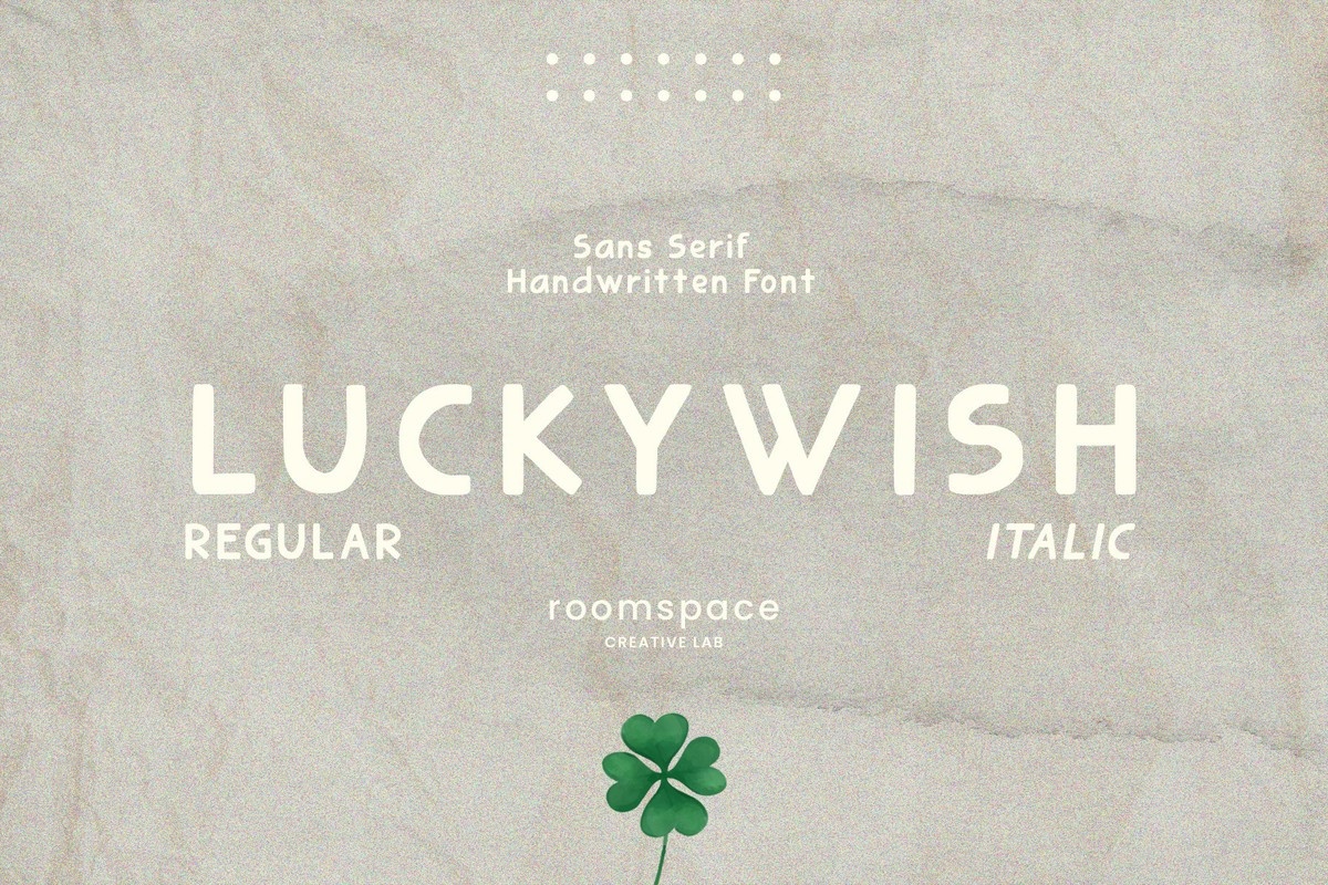 Przykład czcionki Luckywish Italic