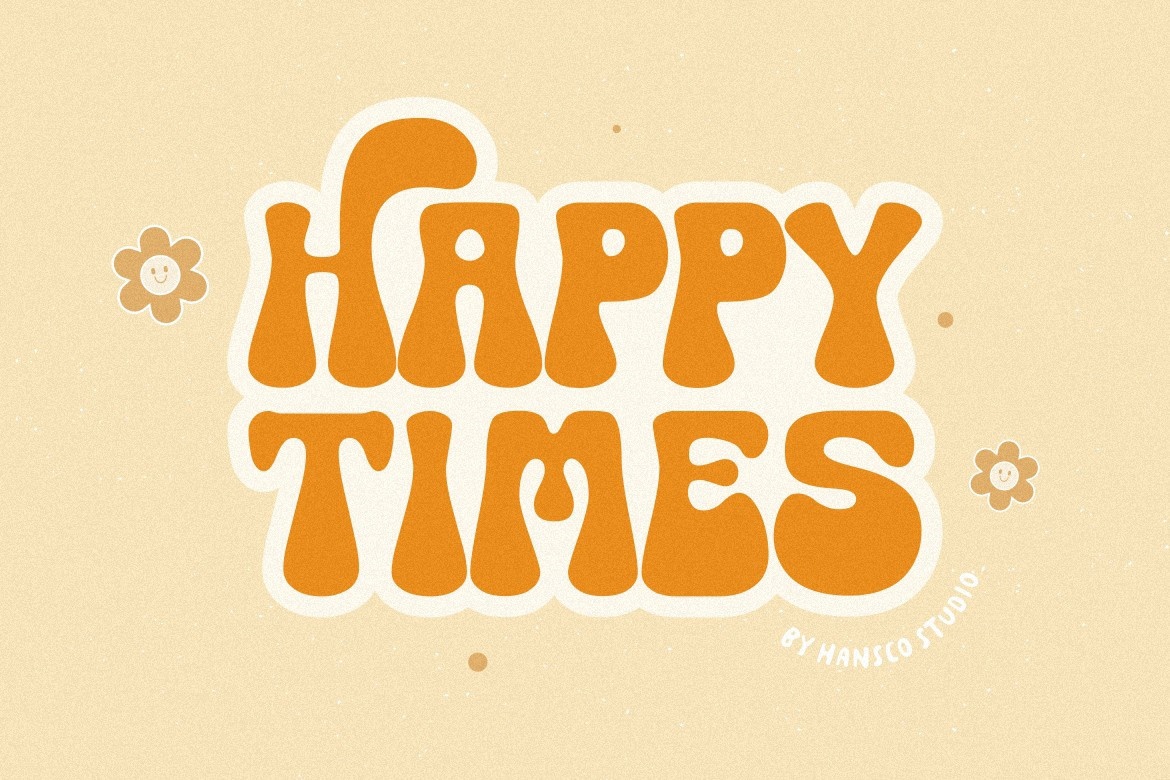 Przykład czcionki Happy Times Regular