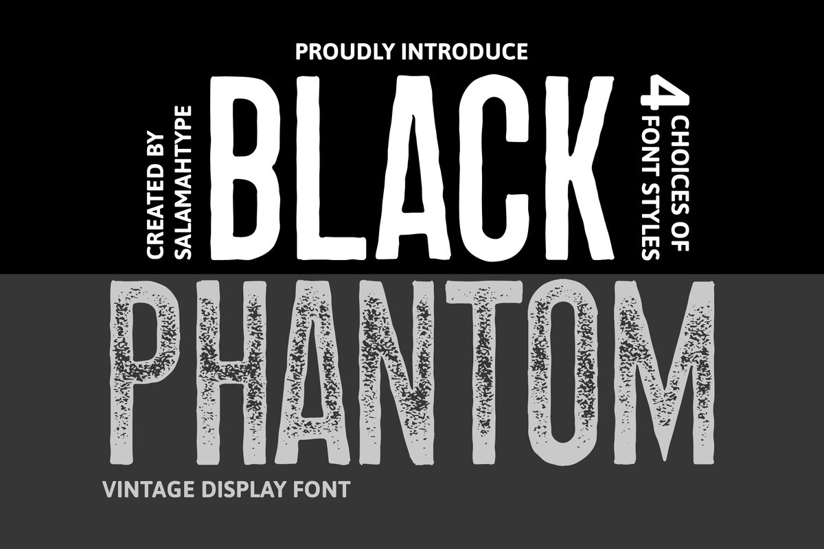 Przykład czcionki Black Phantom