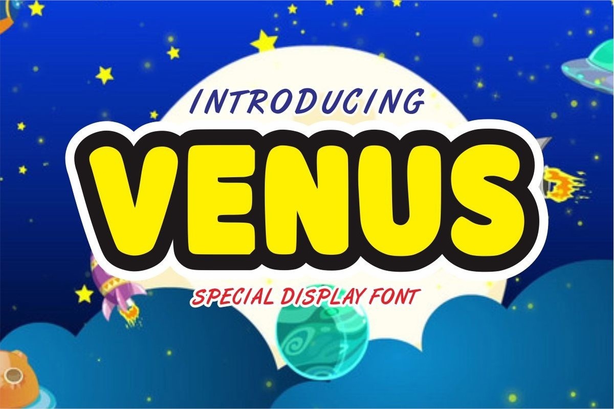 Przykład czcionki Venus Regular