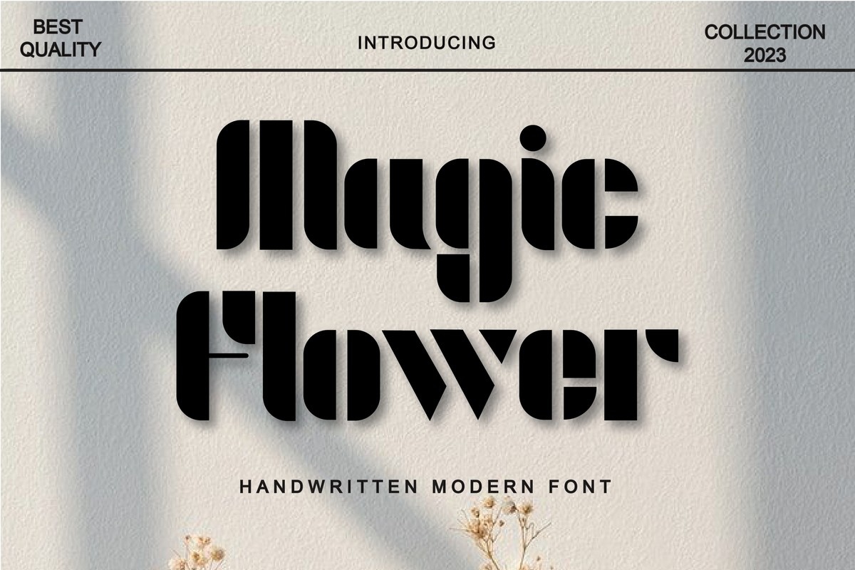 Przykład czcionki Magic Flower Regular