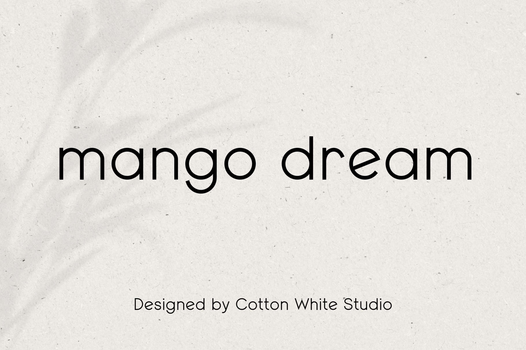 Przykład czcionki Mango Dream