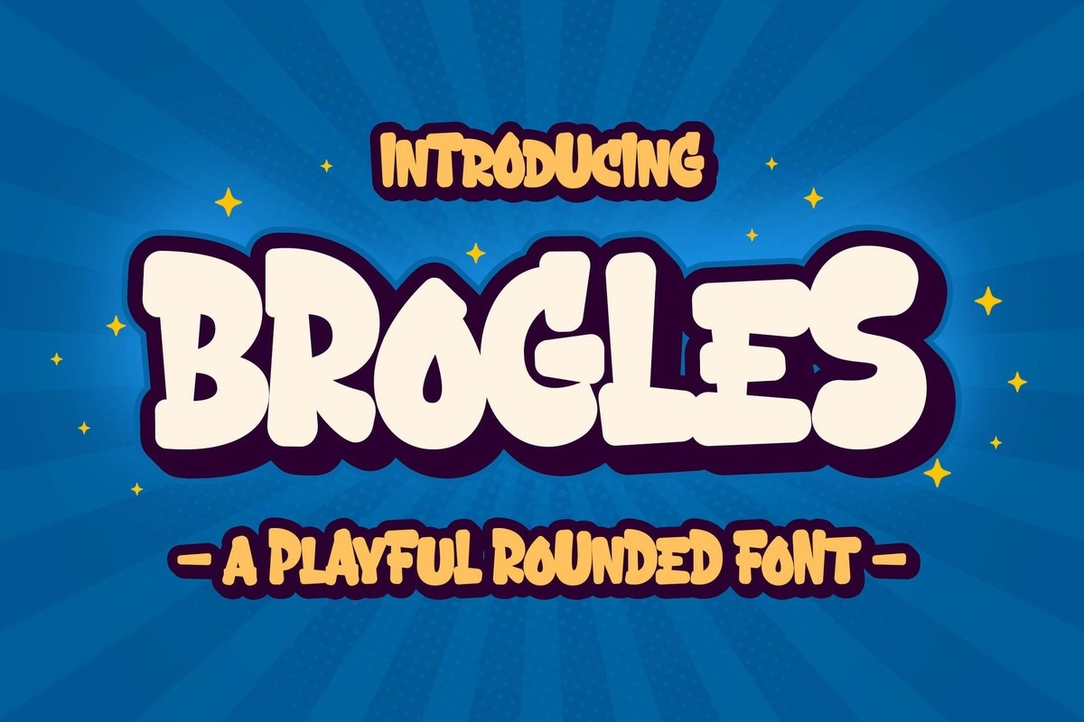 Przykład czcionki Brogles Regular