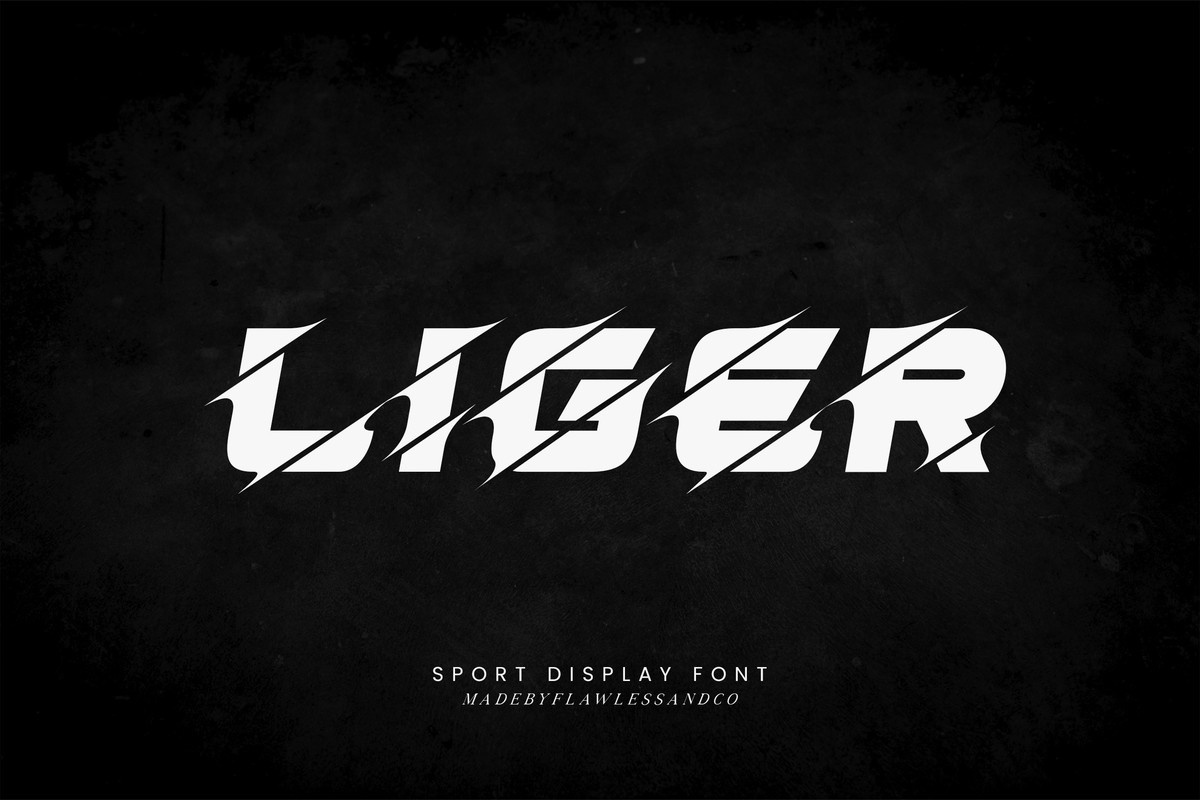 Przykład czcionki Liger