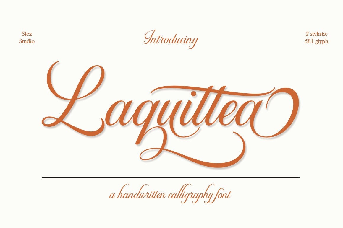 Przykład czcionki Laquittea Bold
